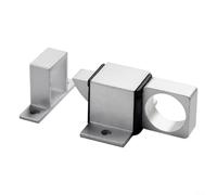 Loquet de porte automatique à ressort pour châssis de fenêtre, verrou de sécurité en alliage d'aluminium, pêne dormant réglable à fermeture automatique pour bureau à domicile, noir (gris)