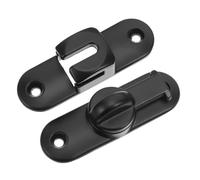 Loquet de Porte D'angle Droit en Alliage de Zinc Noir | Finition Lisse et Moderne, pour Portes de Placard et Portes pour Animaux, Usage Bureau et Abri