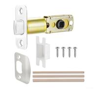 Loquet de rechange réglable en acier inoxydable de 6,3 cm pour boutons de porte intelligents et poignées à levier - Serrure de porte avant haute sécurité pour dos de 35 mm 44 mm (rond + acier D)