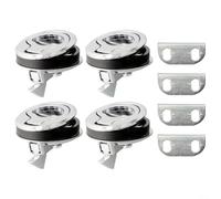 Loquet Encastré Marine Acier 45mm pour Trappe(2Pcs) | Acier inoxydable poli, montage flush, diamètre 45mm, idéal traps marines, étanche et durable