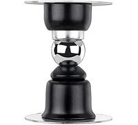 Loquet magnétique de porte en acier inoxydable, pas besoin de percer du ruban adhésif double face, butée de porte anti-collision, protège les portes et les murs, cale (couleur : or)(Schwarz)