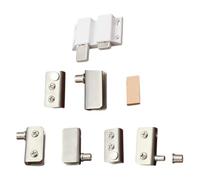 Loquet Magnétique de Porte Vitrée en Acier Inoxydable Argenté | Fermeture Silencieuse à Rappel Magnétique, Résistant à L’humidité la Rouille, pour Armoires la Cuisine