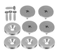 Loquet Magnétique en Fer 4 Ensembles Rond pour Porte de Placard | Profil Ultrafin, Maintien Ferme et Stabilité, Lot de Sets de Pièces, pour Armoire et Porte Coulissante
