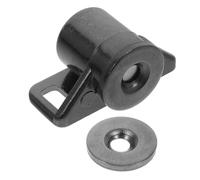 Loquet Magnétique pour Armoire Cuisine en Alliage de Zinc Noir | Fermeture Robuste à Prise Ferme, Conception Ergonomique, Plaque Épaissie, Trou 5mm et Entraxe 26mm