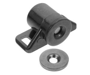 Loquet Magnétique pour Armoire Cuisine en Alliage de Zinc Noir | Fermeture Robuste à Prise Ferme, Conception Ergonomique, Plaque Épaissie, Trou 5mm et Entraxe 26mm