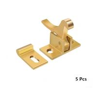 Loquet Ressort Laiton pour porte Fenêtre Anti-Pincement Loquet | Mécanisme auto-verrouillant, laiton massif anti-rouille, finition dorée élégante, taille compacte 2.87cm
