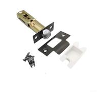 Loquet tubulaire à mortaiser réglable, loquet de porte tubulaire 60 cm ou 70 cm, serrure de porte intérieure pour portes de chambre, installation facile (noir-ET)