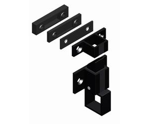 Loqueteau + gâche CROISSE DS - noir - 6402