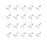 Loqueteaux magnétiques - Emuca - Lot de 20 - Acier et Plastique - Blanc - Force 3 2 kg