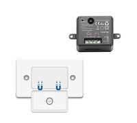 LoraTap Interrupteur de lumière sans fil avec télécommande, bouton contact propre sans fil, module relais à impulsions pour ouvre-porte et portail automatique, entrée 100-250 V AC