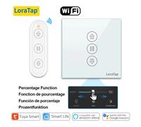 LoraTap - interrupteur de rideau de stores Tuya de 7e génération, avec télécommande, pourcentage, fonctionne avec Google Home Alexa Smart Life White Switch
