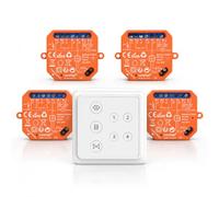 LoraTap Interrupteur Volet Roulant Double Commande: App WiFi + Télécommande Sans Fil - Voix Alexa Google Assistant - Programmation - Interrupteur Manuel Conservé - Moteur AC 4 Fils 300W