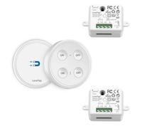 LoraTap Kit Interrupteur Sans Fil 1 Télécommande + 2 Récepteurs Portée 200M Récepteur 2500W Emetteur Radio 868Mhz 10 ans Autonomi