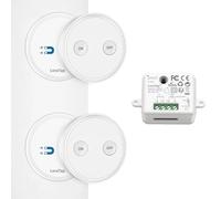 LoraTap Kit Interrupteur Sans Fil, Va et Vient, Récepteur 2500W, Portée 200M, Emetteur Radio 868Mhz, Commande à Distance Mural Avec 2 Télécommandes ON/OFF Pour Eclairage
