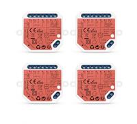 LoraTap Lot de 4 modules de volet roulant intelligents : volets roulants existants - Minuteur d'application - Commande vocale Alexa Google Assistant - WiFi 2,4 GHz - Moteur tubulaire AC 4 fils 300 W