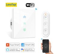 LoraTap rideau volet roulant WiFi stores interrupteur rétro-éclairage moteur tubulaire Tuya Smart Life App Google Home Alexa Echo 1 Remote 4 Switch