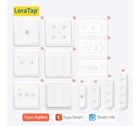 LoraTap ZigBee 3.0 sans fil 13 Types bouton poussoir EU US télécommande Tuya scène automatisation commutateur de contrôle application Smart Life 4 Gang ZigBee Remote