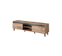 Best mobilier Meuble TV Lord – effet bois et noir, 170 cm, style industriel