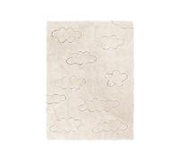 Tapis lavable RugCycled® Clouds en coton naturel (90 x 130 cm)