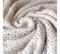 LORENZO CANA Couverture en Laine de 100% Cachemire - Couvre-lit, jeté de canapé ou Plaid - exquise et Douillette en Blanc Beige Noir
