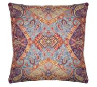 Lorenzo Cana Home Edition 96339 Housse de coussin de luxe tissée à la main 100 % coton Multicolore Jaune, bleu, violet, multicolore