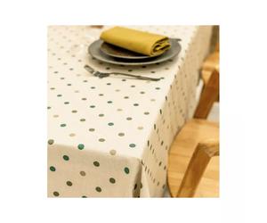 LORETTE Nappe 70% coton 30% polyester enduit 250X150 Emeraude SUD ETOFFE