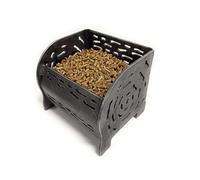 L'original Panier à pellets/granulés bruleur pour cheminée/poele et exterieur haute qualité fabrication robuste épaisseur 4mm 4,5kg (taille S)