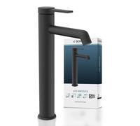 LOS ANGELES Mélangeur de lavabo, noir mat, pour vasque à poser