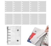 Lose Paper for School PVC Transparent Cover 5 Anneaux - Feuille Vrac Remplissage Cahier Papier 10 Feuilles - Collection Art pour Anniversaire Fête Voyage Voyage Voiture Scrapbooking