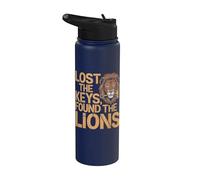 Lost The Keys a trouvé le zoo zoologique amusant des Lions Stainless Steel Insulated Water Bottle