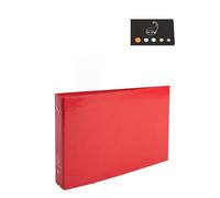 Lot 1 Classeur Pour Fiches + 100 Fiches Bristol A5 Quadrillées Perforées Couleurs Assorties + 1 Index Adhésif Blumie (Rouge)