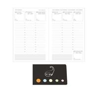 Lot 1 Recharge Agenda Moderne 2026 Semainier Vertical Multilingue 12 Mois Janvier A Décembre 9x14 cm + 1 Index Adhésif Blumie (830015Q)
