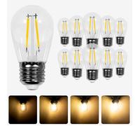 Lot 10 Ampoules Led Filament Allongées Transparentes E27 Dimmables