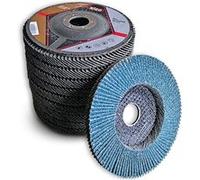 lot 10 disques plats a lamelles zirconium 125 mm grain 40 - Oc-pro G