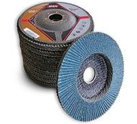 lot 10 disques plats a lamelles zirconium 125 mm grain 80 - Oc-pro G