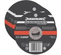 lot 10 disques plats a tronconner (couper) metaux 115 x 3 x 22.2 - Silverline G