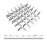 Lot 10 séparateurs tiroirs réglables 40,5cm blanc grille plastique rangement sous-vêtement chaussette cosmétique fourniture bureau