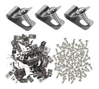 Lot 100 Agrafes Fixation Clôture Inox, Pince U Vis, Pour Grillage Bois Vinyle, 5-6mm
