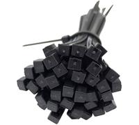 Lot 100 colliers serrage grande taille noir 450x4.8mm - Attache câble nylon Rilsan