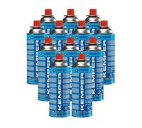 Lot 12 Cartouches Gaz Butane 390 ml 227 g Recharge Réchaud Portable Chalumeau Valve Sécurité KEMPER