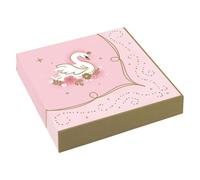 Lot 16 Serviettes en papier Princesse d'un jour 33 x 33cm - Amscan