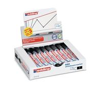 edding Marqueur tableaux blancs E660 rechargeable pointe ogive 1,5–3 mm cap-off Pack 17+3 offerts