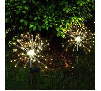 Lumisky Balises solaires décoratives à planter FIREWORKS SPIKE LED – Lot de 2 H97 cm