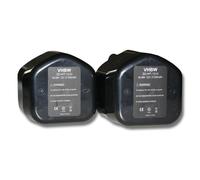 Lot 2 batteries Ni-MH vhbw 2100mAh (12V) pour outils DS10DVA, DS12DV, DS12DVA, DS13DV2, DV 10DA Remplace Hitachi EB12, EB1224, EB12B, EB12G, EB12M.