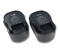Lot 2 batteries Ni-MH vhbw 3000mAh (14.4V) pour outils AEG BBM 14 STX-R. Remplace: AEG 4935413106, 4935416790, B1414G, B1415R. G