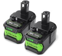 Lot 2 batteries Ryobi One+ 18V 5,0Ah P108 RB18L50 RB18L40 RB18L25 P104 P105 P107, batterie Li-Ion compatible
