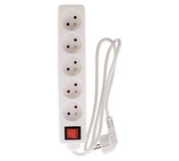 Lot 2 blocs 5x 16A 2P+T avec interrupteur Blanc - Zenitech