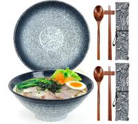 Lot 2 bols ramen japonais 1050 ml avec baguettes Ocean Mist