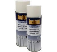 Lot 2 bombes de peinture - Blanc crème - Pour radiateur - Jusqu'à 120°C - Belton - 400ml