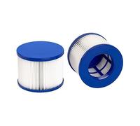 Lot 2 cartouches filtrantes pour piscine/jacuzzi compatibles Aquaparx/Ospazia/G Spa Filtres rechange bleu/blanc pour spa gonflable